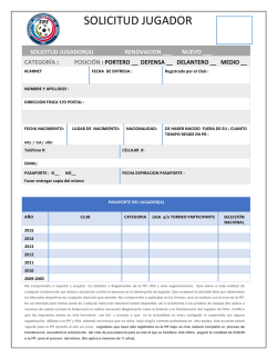SOLICITUD JUGADOR