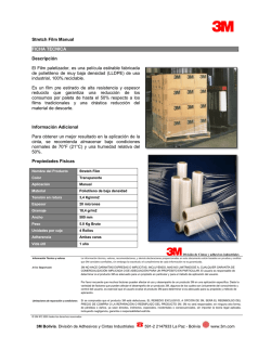 Stretch Film Manual FICHA TECNICA . Descripci&oacute;n El Film