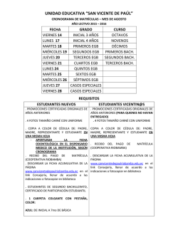 UNIDAD EDUCATIVA &ldquo;SAN VICENTE DE PA&Uacute;L&rdquo;