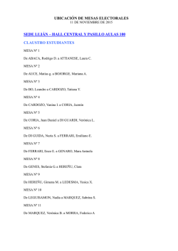 Consult&aacute; en que mesa vot&aacute;s