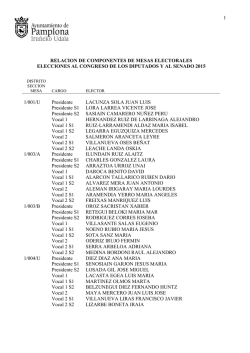 Mesas electorales en Pamplona. Elecciones generales