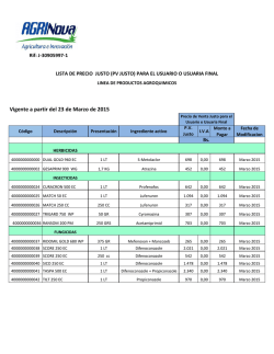 Tarifas de Precio Justo en PDF