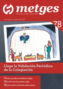 Llega la Validaci&oacute;n Peri&oacute;dica de la Colegiaci&oacute;n