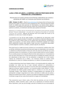 ! LLEGA A PERU AFLUENTA, LA EMPRESA LIDER DE