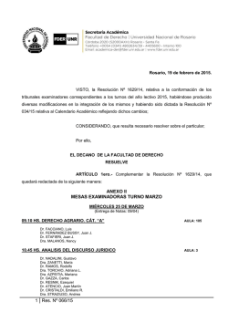 mesas examinadoras 2015