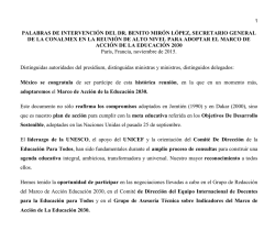 2. Palabras de intervenci&oacute;n del del Dr. Benito Mir&oacute;n L&oacute;pez