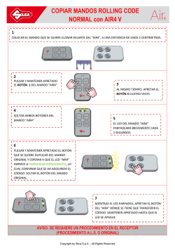 COPIAR MANDOS ROLLING CODE NORMAL con AIR4 V