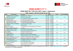 Horario del Bibliobus