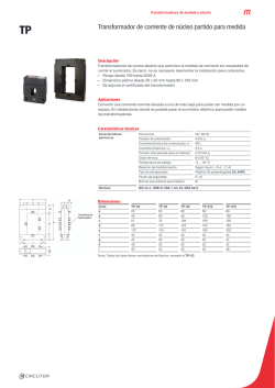 Transformador de corriente de n&uacute;cleo partido para medida