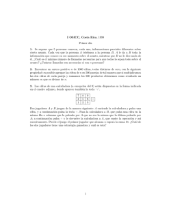 I OMCC, Costa Rica, 1999 Primer d&iacute;a 1. Se supone que 5 personas