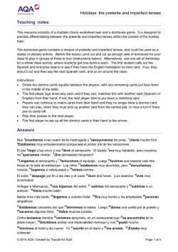 the preterite and imperfect tenses
