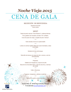 Men&uacute; Nochevieja Gandia 2015