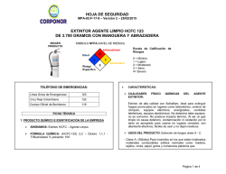 HOJA DE SEGURIDAD EXTINTOR AGENTE LIMPIO