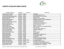 Lista de Agentes Auxiliares