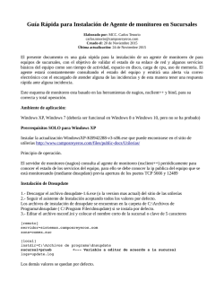 Gu&iacute;a R&aacute;pida para Instalaci&oacute;n de Agente de monitoreo en