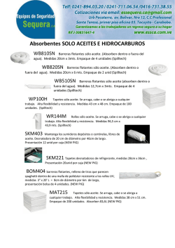 Absorbentes SOLO ACEITES E HIDROCARBUROS