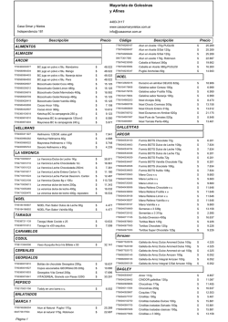 lista de precios - Casa Omar y Nietos