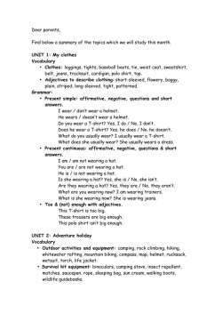 5EP English - Colegio El Valle