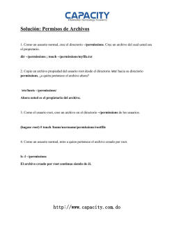 http://www.capacity.com.do Soluci&oacute;n: Permisos de Archivos