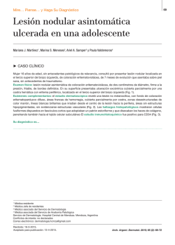 Lesi&oacute;n nodular asintom&aacute;tica ulcerada en una adolescente