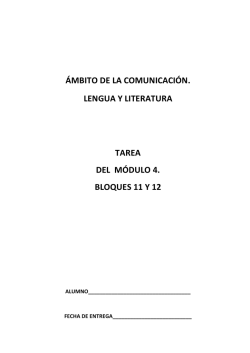 LENGUA M&oacute;dulo 4. Bloques 11 y 12