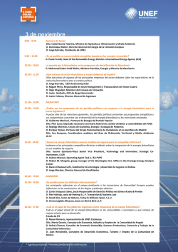 9.00 &ndash; 9.30 Apertura de honor D&ntilde;a. Isabel Garc&iacute;a Tejerina