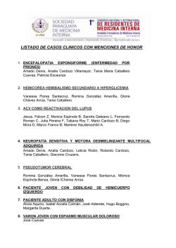 LISTADO DE CASOS CLINICOS CON MENCIONES DE HONOR