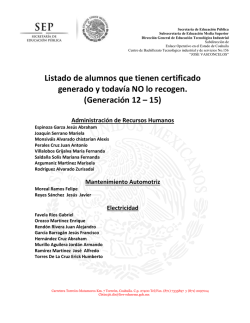 Listado de alumnos que tienen certificado generado y todav&iacute;a NO lo