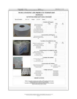 FICHA LOGISTICA DE PRODUCTO TERMINADO