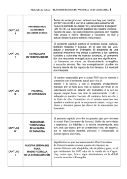 CAP&Iacute;TULO I PERTENECEMOS AL MISTERIO DEL AMOR DE DIOS