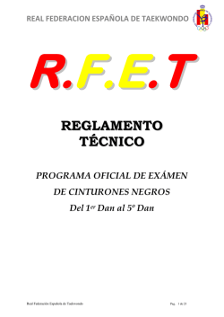Reglamento Examen 1 a 5 Dan - Federaci&oacute;n Espa&ntilde;ola de Taekwondo