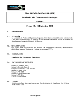 reglamento particular de carrera