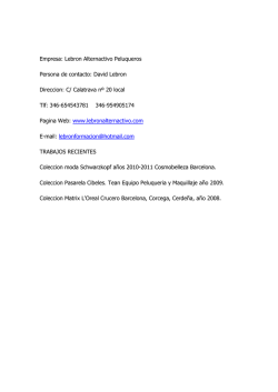 Lebron Alternactivo Peluqueros Persona de contacto: David Lebron