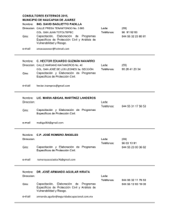 Tel&eacute;fonos - Protecci&oacute;n Civil