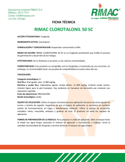 ficha t&eacute;cnica rimac clorotalonil 50 sc