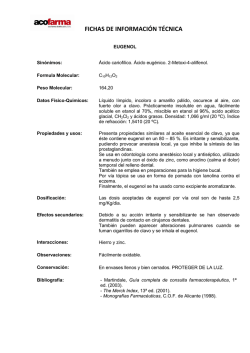 Eugenol - Acofarma
