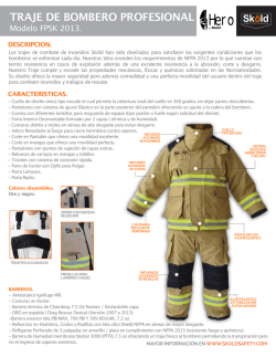 FT HERO traje de bombero 2015