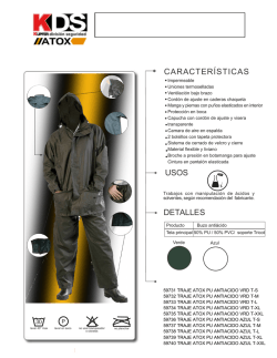 TRAJE ANTI &Aacute;CIDO PU