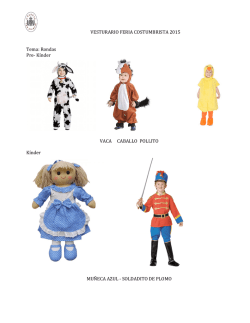 VESTURARIO FERIA COSTUMBRISTA 2015 Tema