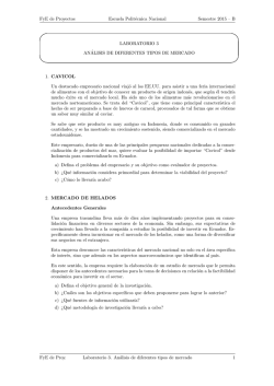 Laboratorio 3: An&aacute;lisis de diferentes tipos de mercado.