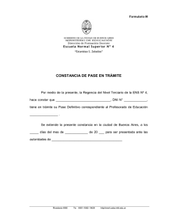 CONSTANCIA DE PASE EN TR&Aacute;MITE