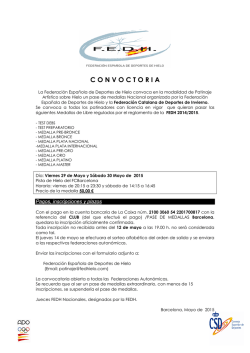 FEDH-Convocatoria pase medallas Barcelona