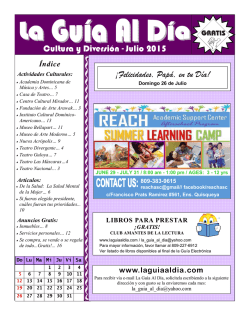 Cultura y Diversi&oacute;n - Julio 2015 &iexcl;Felicidades, Pap&aacute;