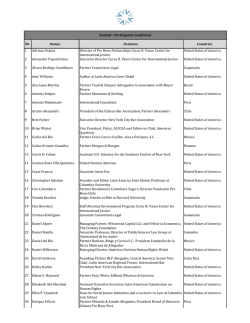 No. Names Positions Countries 1 Adriana Ospina Director of Pro