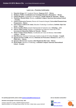 Ponentes - Bett Latin America Leadership Summit 2015