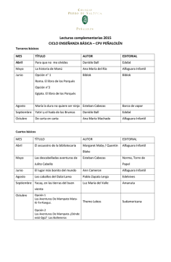 Lecturas complementarias B&aacute;sica 2015
