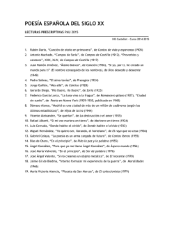POES&Iacute;A ESPA&Ntilde;OLA SIGLO XX