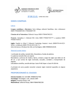 DEBEN COMPRAR: PROPORCIONAR&Aacute; EL COLEGIO: