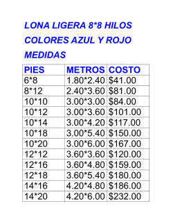 Lona de rafia ligera 8x8 hilos, colores azul y rojo.