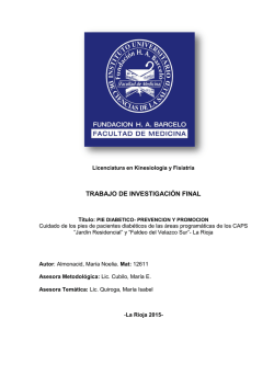 Prevenci&oacute;n y Promoci&oacute;n de Pie Diab&eacute;tico